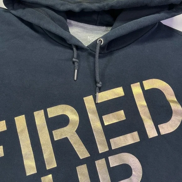 Nike Black Hoodie with Gold 'Fired Up' Design - Picture 3 of 6